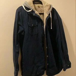 Sonoma men’s XL navy hooded Sherpa jacket